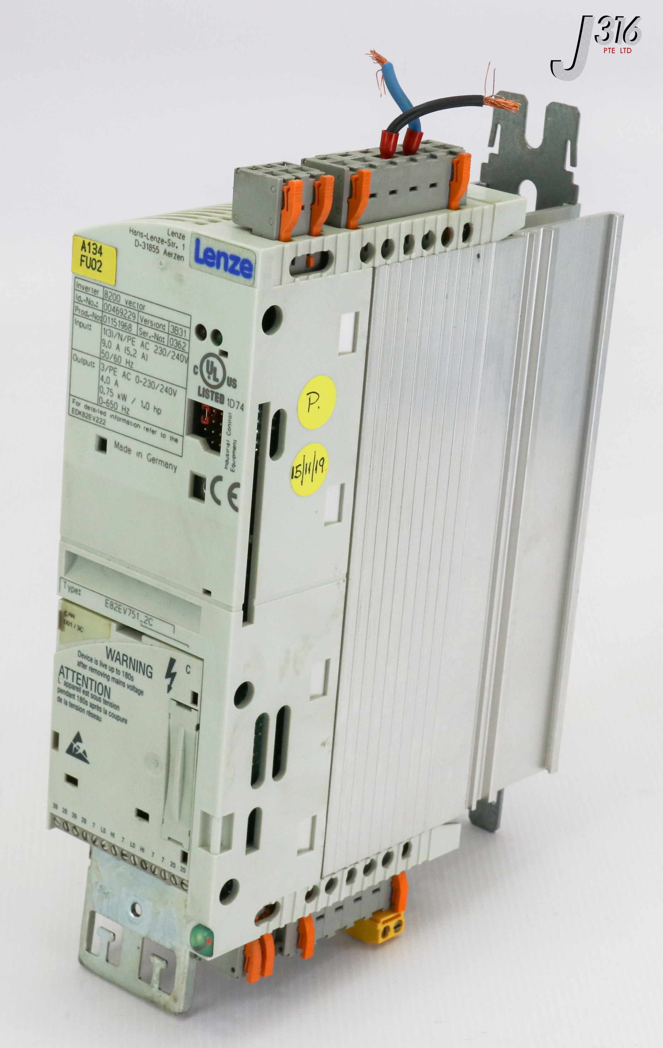 473 LENZE 8200 VECTOR INVERTER, D-31855 E82EV751_2C - J316Gallery